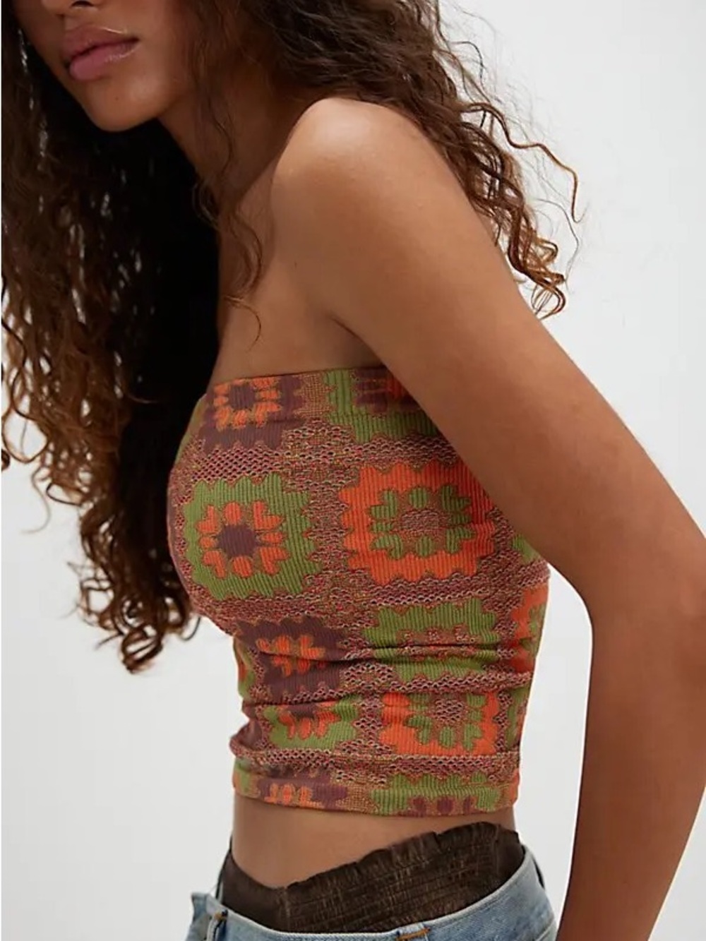 Free People Tube Top Burnt Orange Combo